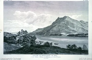 Blick auf die Rigi und Schloss Habsburg (1780)