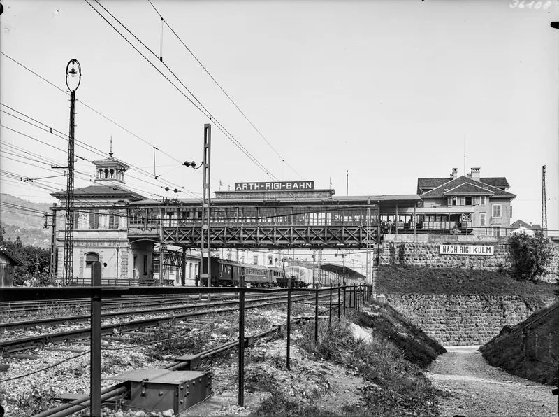 Arth, Arth-Rigi-Bahn, Bahnhof, Teilaussenansicht (1929)