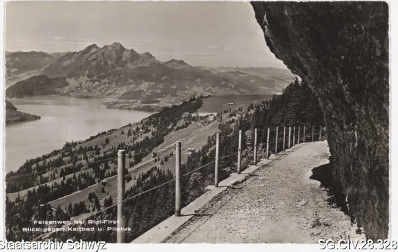 Felsenweg bei Rigi-First, Blick gegen Kaltbad und Pilatus (keine Angabe)
