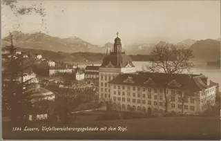 Lucerne, accident insurance building with the Rigi (vor 21.02.1919)