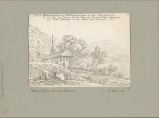 Die St. Adrians Capelle bey Walchwyl am Zuger See, dem Rigi gegenüber (1823)