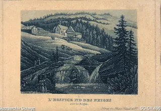 Kapelle Maria zum Schnee und Umgebung Rigi Klösterli (1800 - 1825)