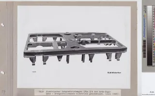 Elektrischer Zahnradtriebwagen CFhe 2/4 der Arth- Rigi -Bahn Drehgestellrahmen elektrisch geschweisst (ca. 1949)