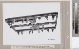 Elektrischer Zahnradtriebwagen CFhe 2/4 der Arth- Rigi -Bahn Drehgestellrahmen elektrisch geschweisst (ca. 1949)
