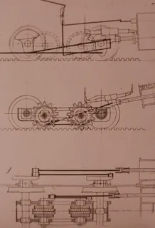 Functional diagram of the Riggenbach gear system of the Vitznau-Rigi Railway (VRB) (unbekannt)