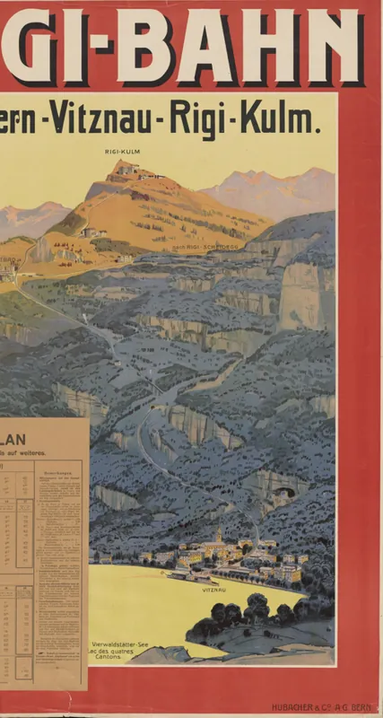 RIGI -BAHN Luzern-Vitznau- Rigi -Kulm. (bis ca. 1917)