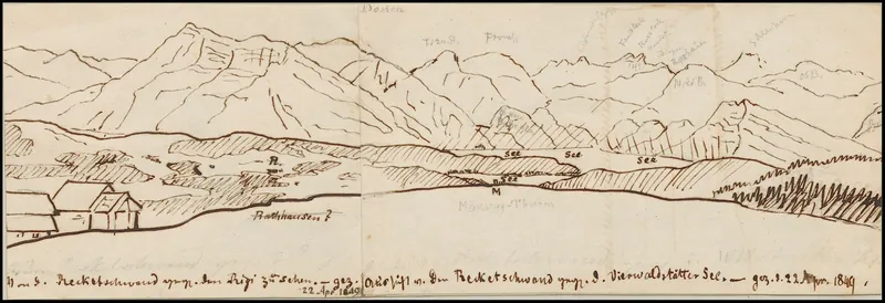 Von d. Recketschwand gegen den Rigi zu sehen (1849)