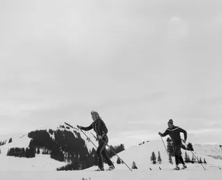 Rigi Kaltbad, cross-country skiing on the Rigi (5/1978)