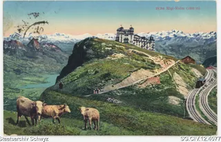 Rigi-Kulm mit Hotel Schreiber (1920)