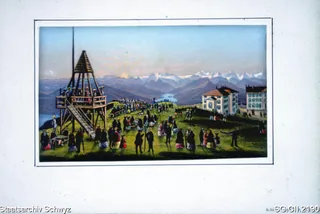 Rigi Kulm: Sonnenaufgang (ca. 1870)
