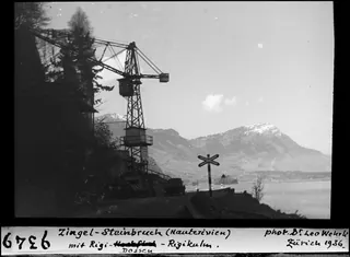 Zingel quarry (Hauterivien), with Rigi Dossen [Dosse]-Rigikulm (1936)