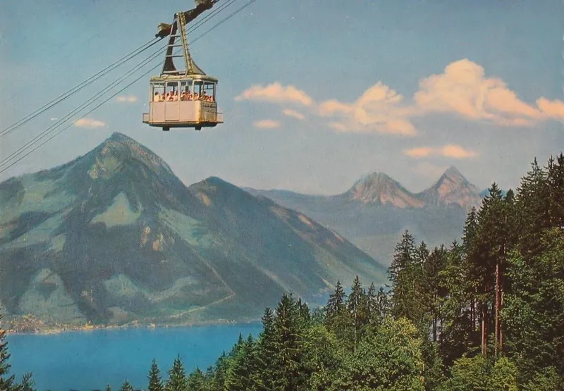 Weggis - Rigi Seilbahn Zeichnung, 1962