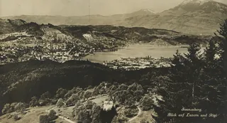 Sonnenberg, view of Lucerne and Mount Rigi (vor 31.10.1927)