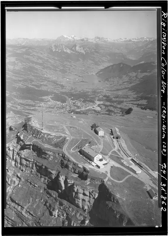 Rigi Kulm SZ, Hinten, Lake Lauerz and Mythen (01.10.1974)