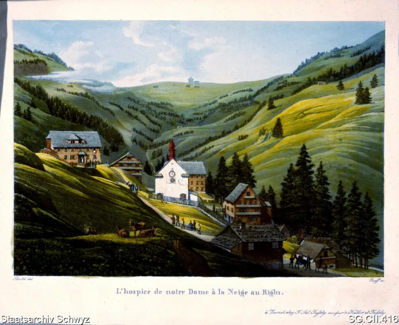 Kapelle Maria zum Schnee und Umgebung Rigi Klösterli (ca. 1830)