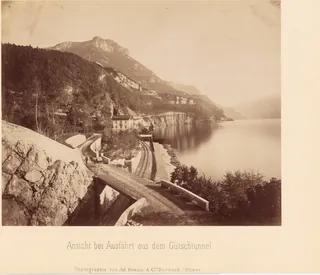 Ansicht bei Ausfahrt aus dem Gütschtunnel (between 1881 and 1882)