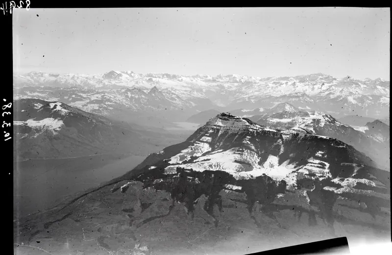 Rigi-Kulm, Lake Lauerz, Mythen, Glärnisch (10.03.1938)