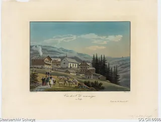 Kapelle Maria zum Schnee, Dörfli und Umgebung, Rigi-Klösterli (ca. 1820)