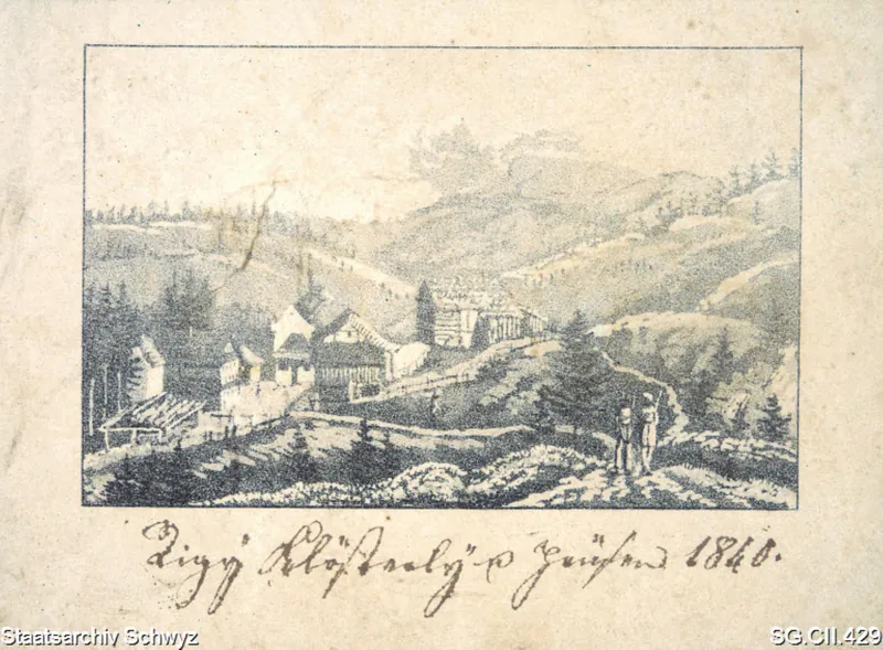 Kapelle Maria zum Schnee und Umgebung Rigi-Klösterli (ca. 1840)