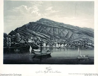 Weggis am Fusse des Rigi (1850)