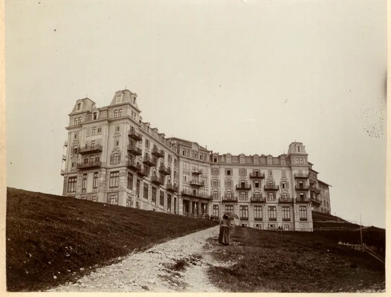 HOTEL RIGHI (sic)- KULM. BRUNNEN -VITZNAU, LAGO DEI QUATTRO CANTONI, HOTEL RIGI-KULM A m.1800