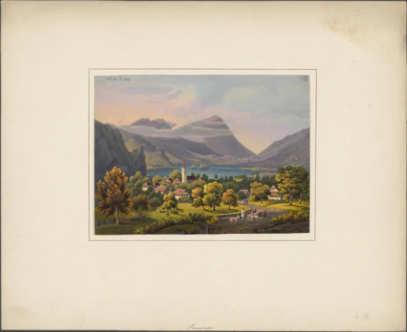 [Vue de Sewen et du Lac de Lowerz vers le Rigi ] (19th cent.)