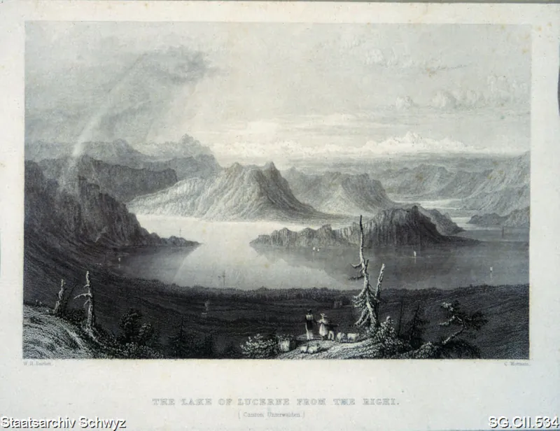 Blick von der Rigi auf den Vierwaldstättersee (1834)