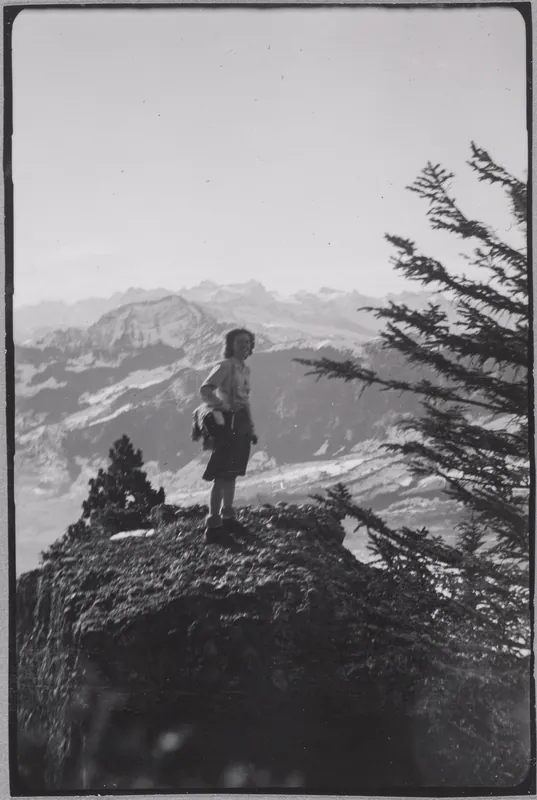 In the open, background: Rigi-Hochfluh, Urirotstockgruppe (30.01.1944)
