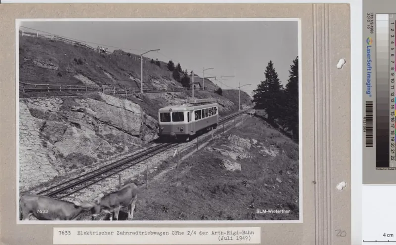Elektrischer Zahnradtriebwagen CFhe 2/4 der Arth- Rigi -Bahn (ca. 1949)