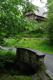 Küssnacht am Rigi, Seebodenstrasse, bone stamping mill with water wheel and pond (10.07.2014)