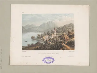 Weggis au bas du Mont Rigi . vers le Mont Pilate (19th cent.)