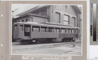 Elektrischer Zahnradtriebwagen CFhe 2/4 der Arth- Rigi -Bahn-Wagenkasten (ca. 1949)