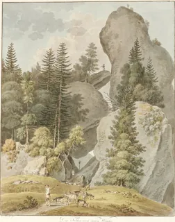 Der Felsen-weg gegen Wäggis auf dem Rigi. (Unknown date)