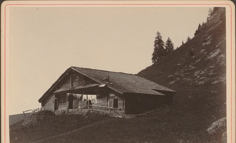 Rigi. Hütte bei Kaltbad mit Waschhaus (1886)