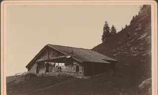 Rigi. Hütte bei Kaltbad mit Waschhaus (1886)