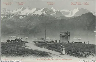 Aussichtspunkt Rigi- Kulm und die Berneralpen (1906)