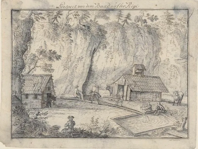 Prospect von dem Baad auf der Rigi (1540)