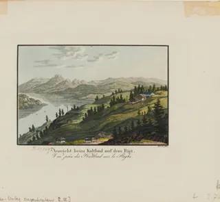 Aussicht beim Kaltbad auf dem Rigi = Vue près du Kaltbad sur le Righi (approx. 1820 - approx. 1829)