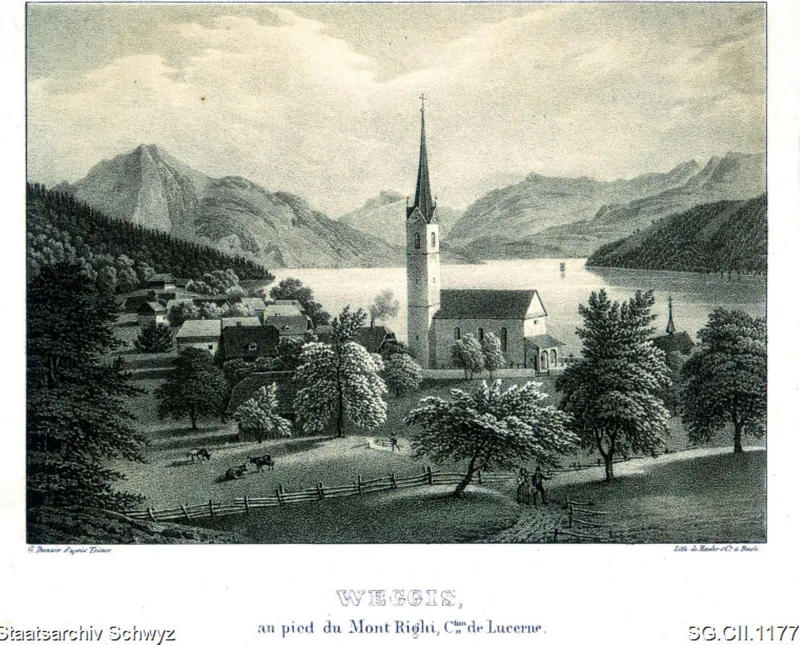 Weggis am Fusse des Rigi (1830 - 1860)