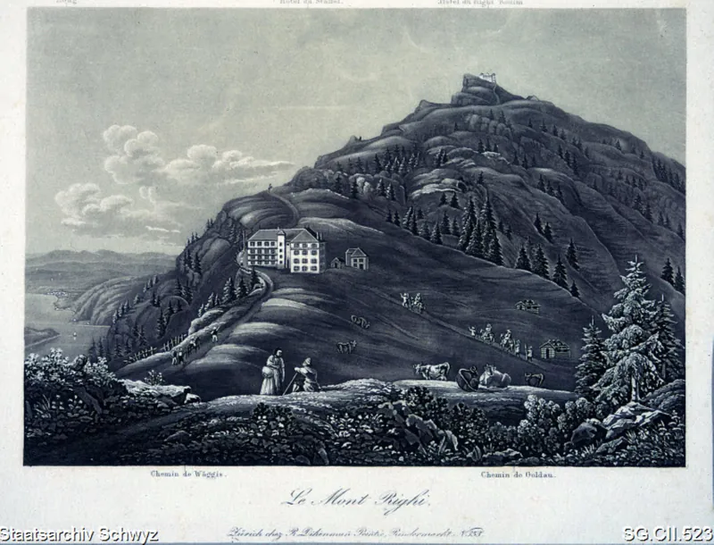 Rigi-Staffel und Rigi-Kulm (ca. 1860)