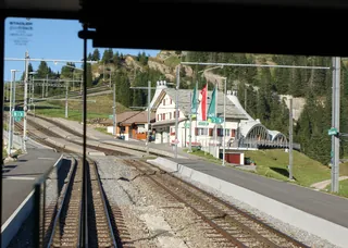 Rack railway Vitznau to Rigi (Kulm)-railway station Kaltbad-First-station Rigi Staffel-01ASD (2023-09-04)