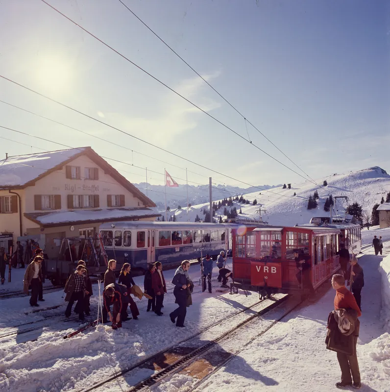 Rigi, Viznau Rigi Railway (VRB) in Winter (1975)