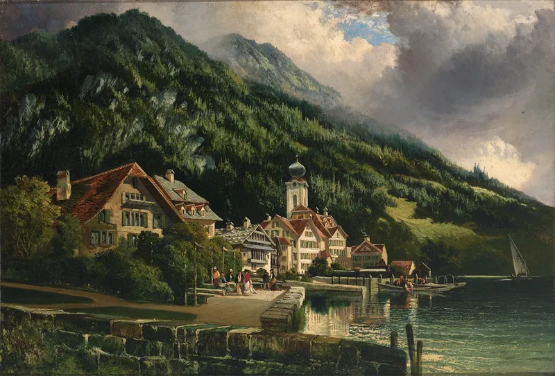 Henry Valter Der Rigi vom Hotelgarten aus (by 1898)