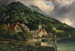 Henry Valter Der Rigi vom Hotelgarten aus (by 1898)