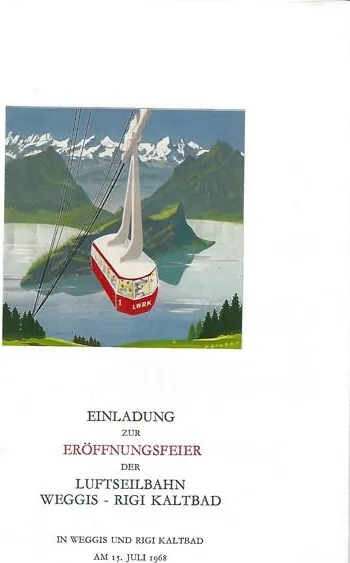 Eröffnung Weggis-Rigi Seilbahn (1968)
