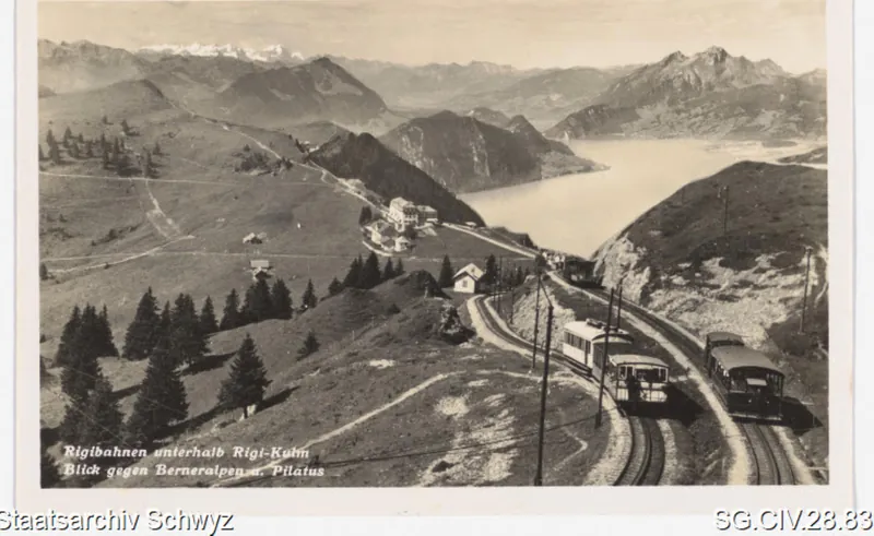 Rigibahnen unterhalb Rigi-Kulm (10.07.1941)