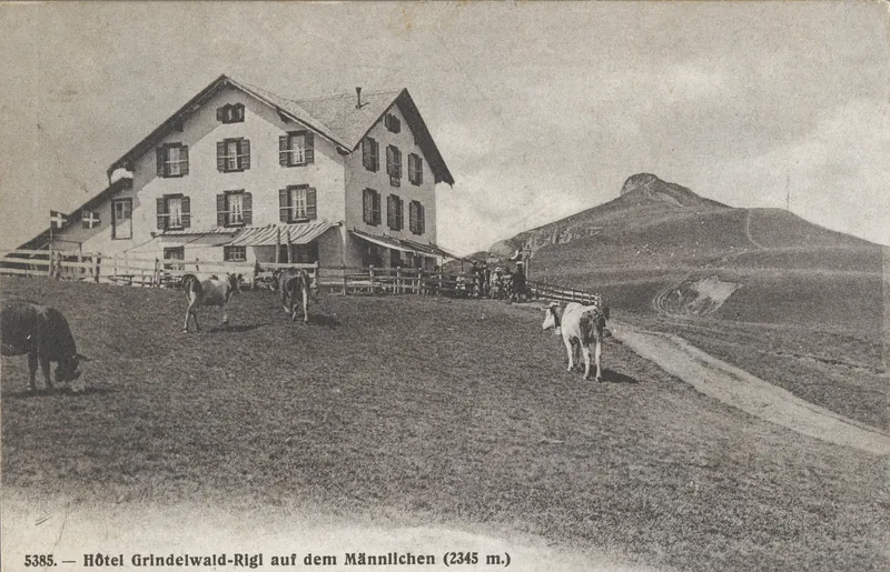 Hôtel Grindelwald-Rigi on the Männlichen (2345 m.) (vor 3.8.1907)
