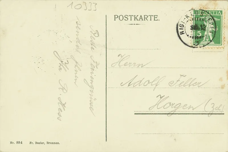 Hotel Rigi Relay 1607 m, view of Lake Lucerne u. Pilatus 2070 m (ca. 1913)