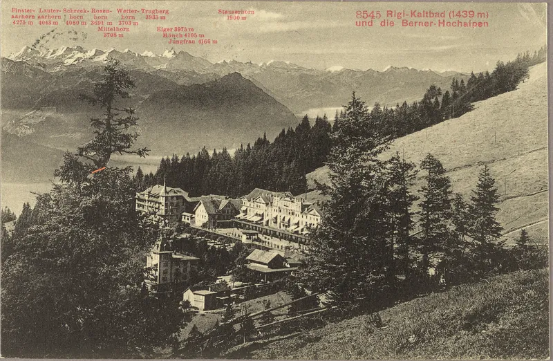 Rigi-Kaltbad, 1439 m and the Bernese High Alps (vor 01.08.1918)