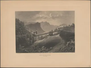 Schnurtobel-Bruke. Rigi -Bahn (approx. 1875)